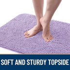 OLANLY Dog Door Mat for Muddy Paws 47x24, Absorbs Moisture and Dirt, Absorbent Non-Slip Washable Doormat, Quick Dry Chenille Mud Mat for Dogs, Entry Indoor Entryway Carpet for Inside Floor, Lavender