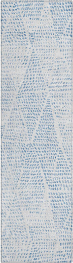 Addison Rugs Chantille ACN591 Denim 2'3" x 7'6" Indoor Outdoor Hallway Runner Rug, Stain Resistant Washable Kitchen Area Carpet for Bathroom, Laundry and Bedroom Rug