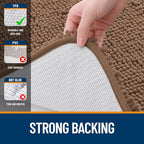 OLANLY Bathroom Rugs 44x24, Extra Soft Absorbent Chenille Bath Rugs, Rubber Backing Quick Dry, Machine Washable Bath Mats for Bathroom Floor, Tub and Shower, Home Decor Accessories, Mocha