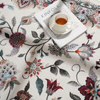 Rugcomf Vintage Paisley Kitchen Runner Rug 2'x6' - Machine Washable, Non-Slip Low Pile Floral Carpet for Laundry, Bedroom, Bathroom - Beige