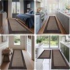 Machine Washable Kitchen Rug 24" x 36", Non Slip Kitchen Mat for Floor, Absorbent Entrance Throw Rug for Bedroom, Hallway, Bathroom, Door