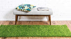 Unique Loom Solid Shag Collection Area Rug (2' x 6' 5" Runner, Grass Green)