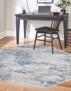Unique Loom Finsbury Collection Area Rug - Sarah (7' 10" Octagon, Blue/ Ivory)