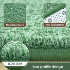 AROGAN Washable 2x6 Runner Rug for Hallway, Long Runner Rugs wtih Soft Memory Foam for Bedroom, Non Slip Backing Carpet Runners for Hallways, Kitchen, Bathroom, Entryway Home Decor, Matte Green