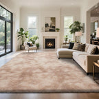 Fluffy Rug Shaggy Area Rug, Mottling Beige 9x12 Area Rugs for Living Room, Large Shag Area Rugs for Bedroom Kids Room Home Decor, Upgrade Anti-Skid Rectangular Fuzzy Rugs