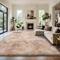 Fluffy Rug Shaggy Area Rug, Mottling Beige 6x9 Area Rugs for Living Room, Large Shag Area Rugs for Bedroom Kids Room Home Decor, Upgrade Anti-Skid Rectangular Fuzzy Rugs
