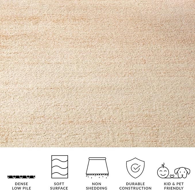 SAFAVIEH Adirondack Collection Area Rug - 11' Square, Champagne & Cream, Modern Ombre Design, Non Shedding & Easy to Clean, Ideal for Living Room, Bedroom, Office, Dining Space (ADR113W)