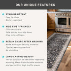 Black Boho Rug for Living Room 9x12 - Washable Dining Room Rugs for Under Table, Vintage Soft Low Pile Carpet for Bedroom, Non-Slip Farmhouse Bohemian Large Tumble Rug for High Traffic Area