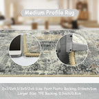 Lahome Modern Abstract Living Room Rug, Grey Washable Rugs 8x10 Area Rugs for Bedroom Stain Resistant Non Slip, Large Soft Indoor Accent Carpet for Dining Room Table Home Office Decor