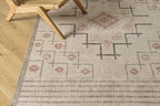 Revival Rugs Funk 5'x8' Zero-Shedding Area Rug for Living Room Bedroom - Oeko-TEX Certified, Low Pile, Spot Clean, Beige, Cream