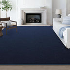 Area Rugs for Bedroom Living Room, Navy Blue 4x6 Thickened Memory Foam Washable Rugs, Modern Non-Slip Ultra Soft Minimalist Solid Indoor Carpets for Boys Girls Nursery Room Décor