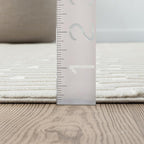 Abani Neutral Cream Area Rug for Living Room, Bedroom - Geometric Pattern - 2' x 3' - Durable & Easy to Clean