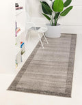 Rugs.com Angelica Collection Rug – 6 Ft Runner Light Gray Medium Rug Perfect for Hallways, Entryways
