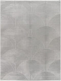 Paco Home Modern Area Rug with Minimalist Arched Lines in Neutral Grey, Size: 2'8" x 4'11"