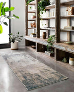 Loloi Teagan Collection TEA-08 Ivory/Mist 3'-4" x 5'-7" Accent Rug, Large, Soft Neutral Rug, High-Traffic for Living Room, Bedroom, Home Office, Dining Area