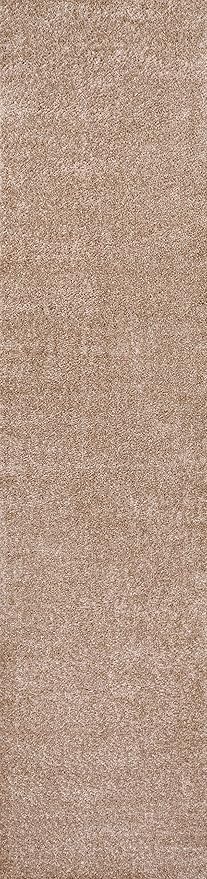 JONATHAN Y Haze Solid Low-Pile Beige Runner Rug 2x10, Coastal,Bohemian,Minimalist,Classic, Easy-Cleaning for Living Room,Bedroom,Kitchen,Pet Friendly,Non-Shedding (SEU100G-210)