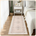 Istana Hallway Runner Rug 2.5x8 – Beige Entryway Rug -Silk's Soft Touch Runners for Hallways - Stylish Kitchen Runner Rug Non Slip