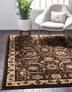 Unique Loom Espahan Collection Area Rug - Cape Cod (6' 1" x 9' Rectangle, Brown/ Beige)