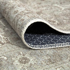 Bloom Rugs Washable Non-Slip 7 ft Runner - Beige/Gray Traditional Runner for Entryway, Hallway, Bathroom, and Kitchen - Exact Size: 2.5' x 7'