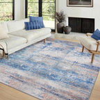 Abstract 6x9 Area Rug for Living Room Dining Room Office Bedroom Blue