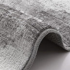 LUMI 8x10 Washable Low-Pile Area Rug for Living Room, Ultra Soft Modern Neutral Grey Rugs Non Slip with Rubber Backing, High Traffic, Stain Resistant Carpets, Ideal for Bedroom, Dining Room