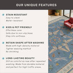 Boho Non Slip Kitchen Rug Runner - 2x5 Blue Washable Thin Rug for Bathroom, Laundry Room, Hallway, Non Slip with Rubber Backing, Insect Print Unique Runner