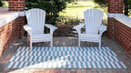 Unique Loom Outdoor Striped Collection Area Rug - Striped (5' 1" x 8' Rectangle, Light Aqua/Ivory)