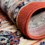 Rugs.com Yasmin Collection Rug – 8 Ft Round Terracotta Medium Rug Perfect for Kitchens, Dining Rooms