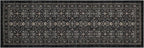 Area Rug Non Slip Machine Washable Ultra Soft Living Room/Bedroom/Kitchen/Outdoor/Classroom Black Grey, 2'×6'