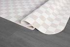 Beverly Rug Modern Geometric Area Rug 8x10 Low-High Pile Durable Soft Abstract Checkered Indoor Rugs for Living Dining Room Office Stain Resistant Non Shedding Casual Indoor Carpet Beige White 8 x 10