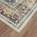 Dripex Vintage Collection Washable Area Rug - 2x3 Door Mat Small Entryway Rug Distressed Non-Slip Low-Pile Floor Carpet for Indoor Front Entrance Kitchen Bathroom Living Room Bedroom