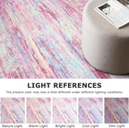 2x6 Modern Abstract Runner Rug for Hallways, Pink Colorful Super Soft Hallway Decor Kitchen Rugs with Non-Slip, Non-Shedding Washable Rug for Entryway Bedroom Indoor