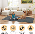 jxgzyy Commercial Hallway Runner Rugs 2'11" x 9'10", Non-Slip Indoor Outdoor Doormat, Heavy Duty Floor Mat for Entrance, Porch, Patio, Garage, High Traffic Area, Dark Grey