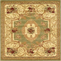 Unique Loom Versailles Collection Traditional Classic Floral Motif Area Rug (6' 0 x 6' 0 Square, Green/ Ivory)