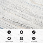 Rugshop Marble Swirl Distressed Gray Area Rug Modern Indoor Rug for Living Room, Bedroom, or Dining 2' 3" x 8' Runner Ideal for Hallway, Kitchen, Entryway, or Behind The Sofa