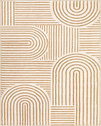 Lahome Abstract Machine Washable Rugs 8x10, Ultra-Thin Soft 8x10 Rugs for Living Room Office, Non-Slip Bedroom Rug Large Carpet Non-Shedding Accent Rug for Office Dining Room (8x10ft,Orange)