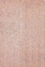 Modern Herringbone Chevron Collection Handcrafted Wool Area Rug - Durable, Zigzag Pattern, for High Traffic, Contemporary Design for Living Room, Bedroom, Dining Room Decor (Blush Pink, 5' x 5')