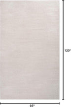 JONATHAN Y Haze Solid Low-Pile Ivory Indoor Area Rug 8x10, Coastal,Bohemian,Minimalist,Classic, Easy-Cleaning for Living Room,Bedroom,Kitchen,Pet Friendly,Non-Shedding (SEU100D-8)