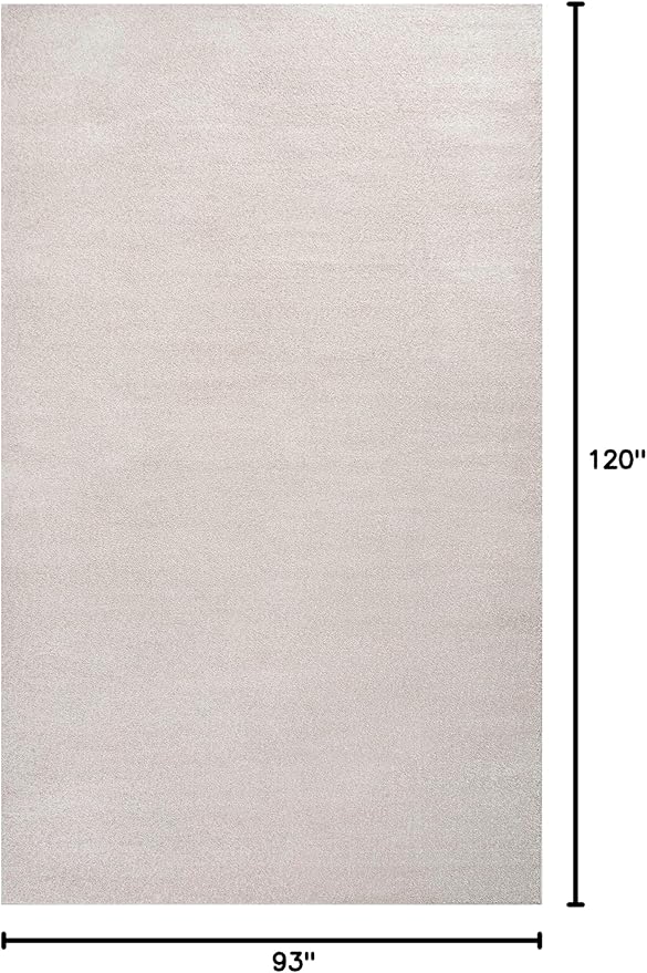 JONATHAN Y Haze Solid Low-Pile Ivory Indoor Area Rug 8x10, Coastal,Bohemian,Minimalist,Classic, Easy-Cleaning for Living Room,Bedroom,Kitchen,Pet Friendly,Non-Shedding (SEU100D-8)