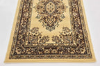 Unique Loom Reza Collection Traditional Persian Style Area Rug, 2 ft 7 in x 10 ft, Ivory/Brown