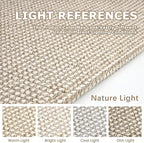 KOZYFLY Runners for Hallways 2x8 ft Washable Kitchen Runner Non Slip Rubber Backed Hall Runners Cotton Entryway Runner Rugs Floor Carpet for Indoor Backdoor Bedroom Kitchen, Ivory/Khaki