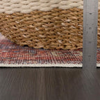 Bloom Rugs Washable Non-Slip 2' x 3' Rug - Red/Orange/Beige Traditional Oriental Area Rug for Living Room, Bedroom, Dining Room, and Kitchen - Exact Size: 2' x 3'