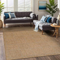 Beverly Rug Easy Jute Checkered Squared Rug 8x10 Washable Durable Indoor Outdoor Area Rugs for Living Dining Room Patio Office Stain Resistant Non Shedding Casual Indoor Outside Carpet 8 x 10 Natural