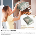 MUJOO Hallway Runner Rug 2'x8' Green Long Rug Runners Boho Machine Washable Non Slip Carpet for Entryway Kitchen Bathroom Bedside Retro Soft Low-Pile Blossom