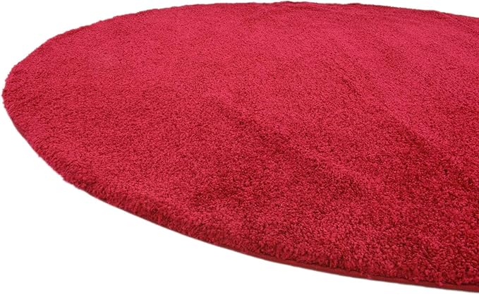 Unique Loom Solo Collection Area Rug - Calabasas (7' 10" Round, Red)