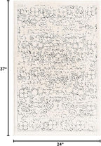 Unique Loom Isabella Collection Area Rug - Adjani (2' x 3' 1" Rectangle, White/ Blue)