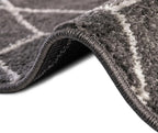 Unique Loom Trellis Frieze Collection Area Rug - Geometric (6' 1" x 9' Rectangle Dark Gray/Ivory)