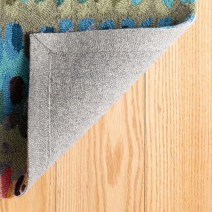 Dash and Albert Paint Chip Wool Area Rug - 6' x 9' Multicolor Graphic Hand Micro Hooked Accent Rug - Durable, High Traffic Areas Hallway, Living Room, Stairs