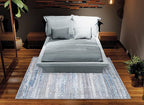 Bloom Rugs Washable Non-Slip 8' x 10' Rug - Gray/Blue/Blush Modern Abstract Area Rug for Living Room, Bedroom, Dining Room, and Kitchen - Exact Size: 8' x 10'