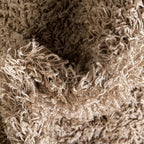 Unique Loom Solid Shag Collection Area Rug (5' 1" Square, Taupe)
